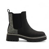 Europeon Union Women Black Chamois Half Boot #3193
